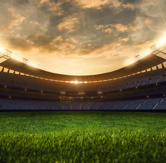 Light pole setup for sports venue